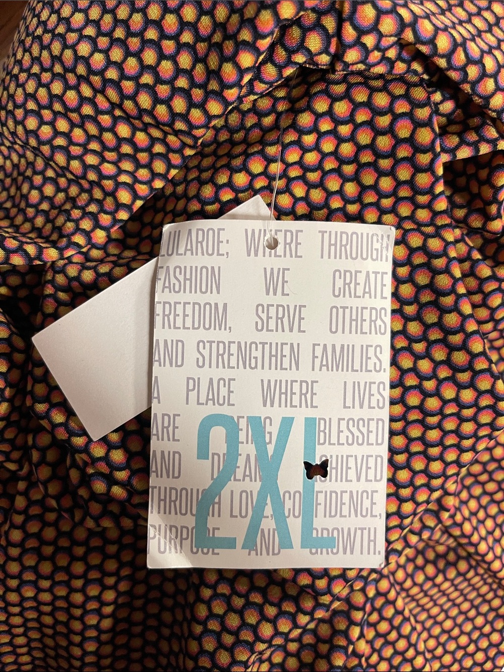 LuLaRoe New Geometric Maxi Skirt NWT 2XL - Picture 7 of 7